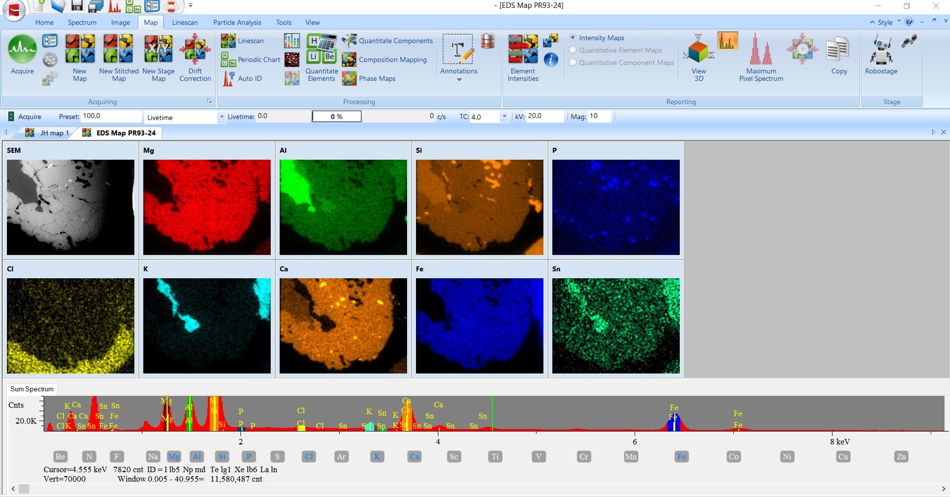 SEM-EDS image