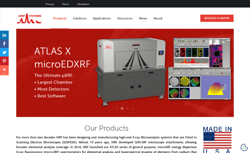 New IXRF, Inc. corporate web site