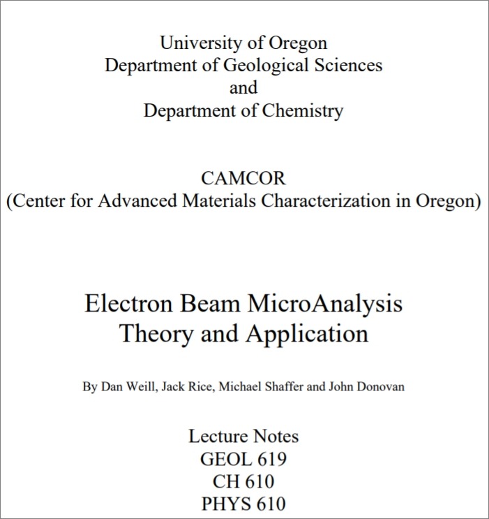 Oregon SEM/EDS Course