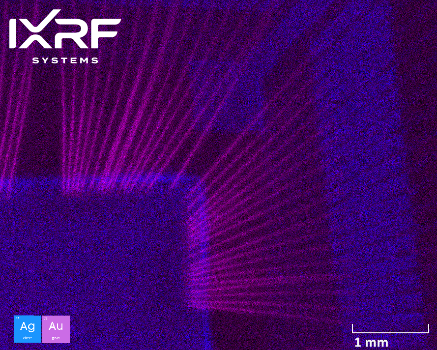 QFP analyzed using microXRF